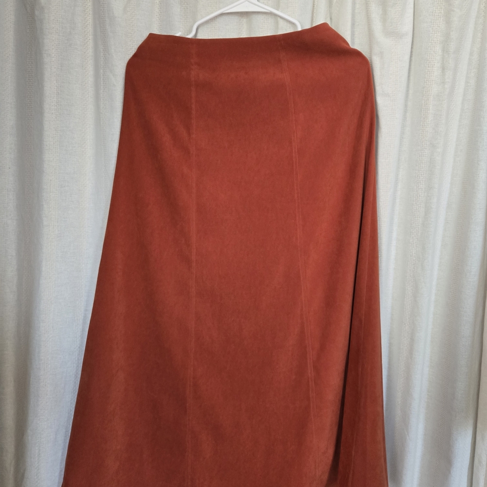 Notations A-Line Skirt in Rich Rust